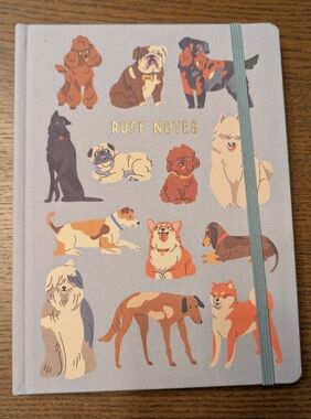 Up & Up Ruff Notes Dog-Themed Hardcover Notebook – Light Gray 6x8 Lined Paper